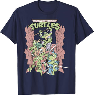 Teenage Mutant Ninja Turtles Retro Skate T-Shirt - T-Shirt | Navy