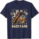 Men's Funny I'll Be in the Backyard Whiskey Cigar T-Shirt - T-Shirt | Navy