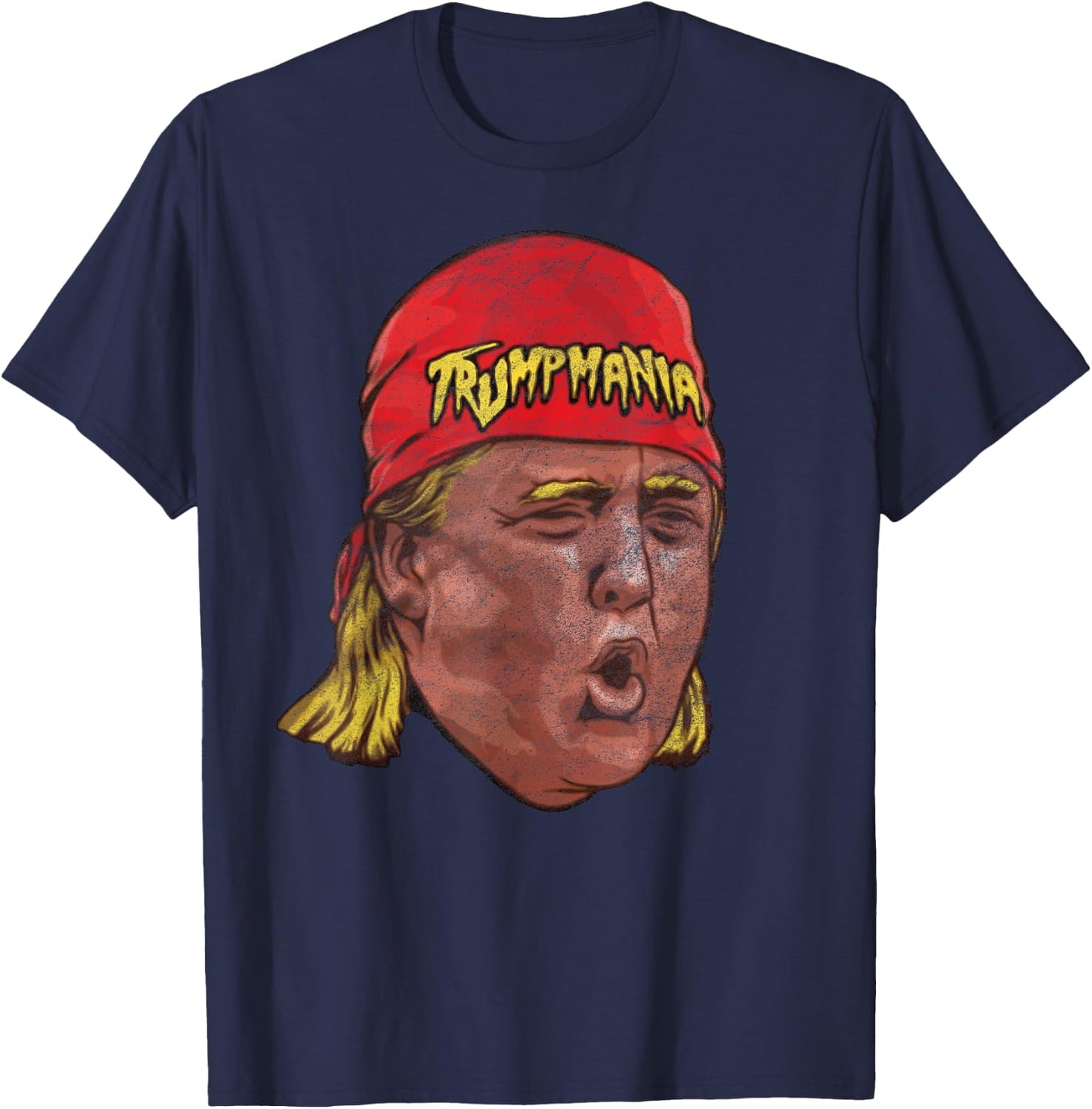 Trumpmania Old School Wrestling Trump Lover Gift T-Shirt - T-Shirt | Navy