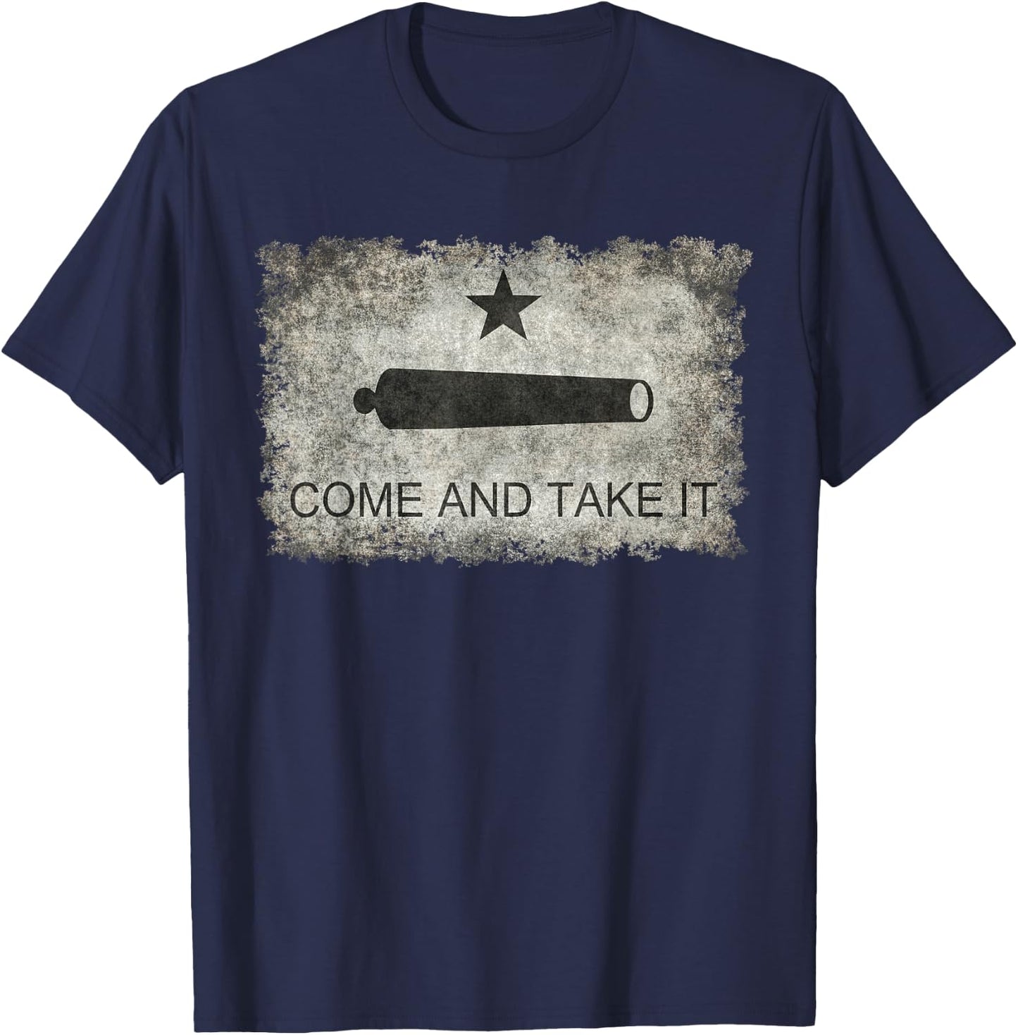 Historical Vintage Texas Come and Take it Flag T Shirt T-Shirt - T-Shirt | Navy