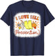 I Love Fall Prevention Nurse Physical Therapy Fall Retro T-Shirt - T-Shirt | Navy