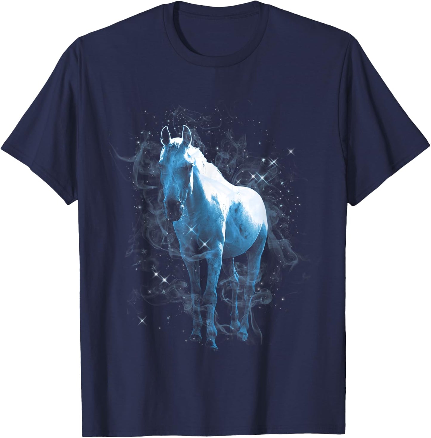 White Horse Shirt for Ladies - with Horses on Them T-Shirt - T-Shirt | Navy