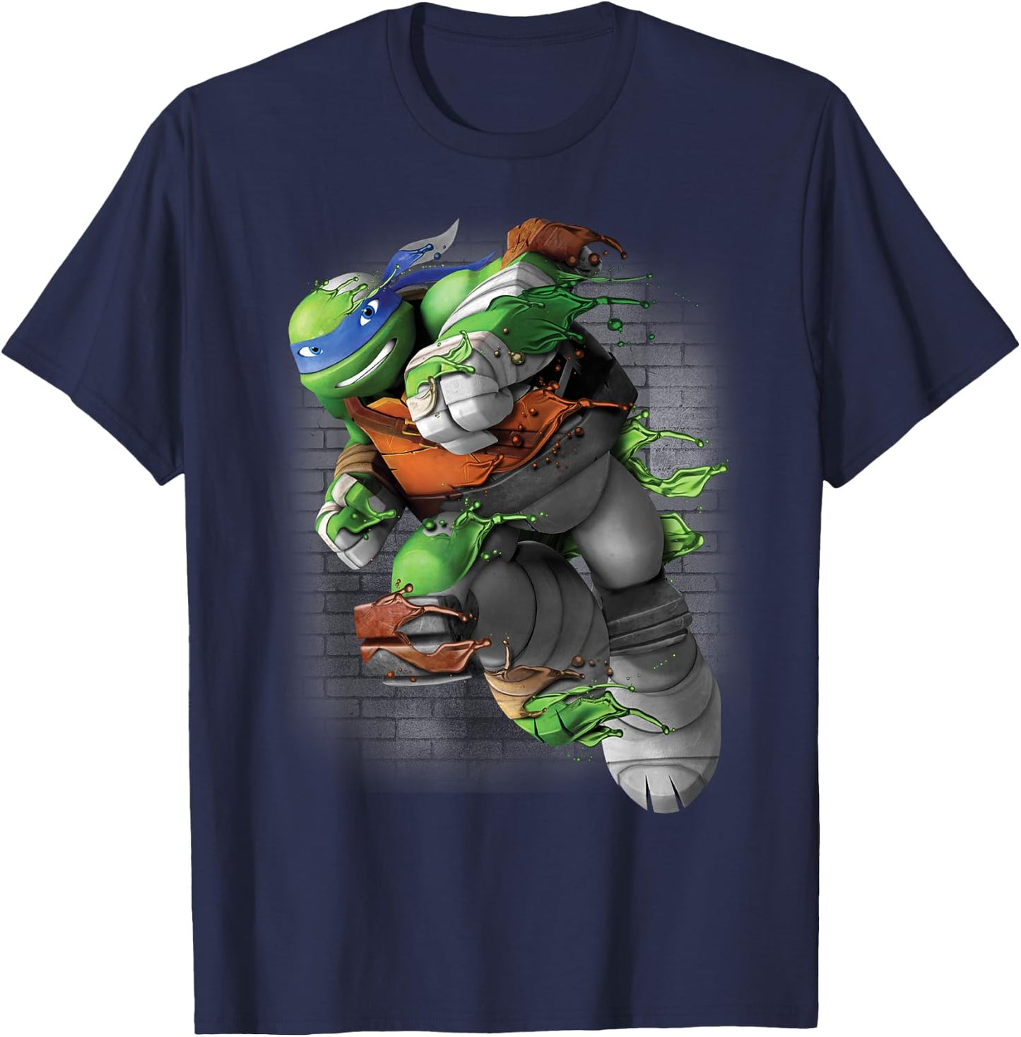 Teenage Mutant Ninja Turtles Leonardo Liquid Green T-Shirt - T-Shirt | Navy