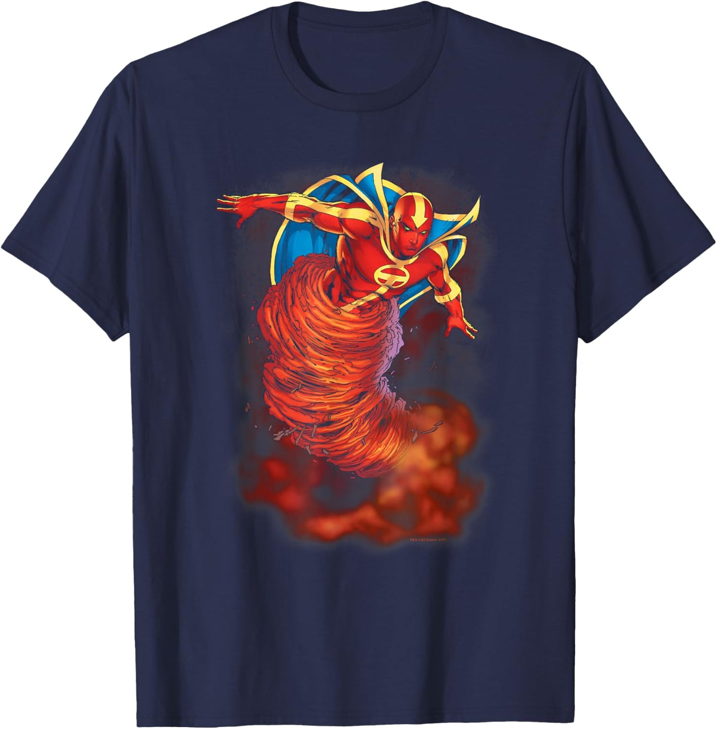 Justice League Red Tornado Cloud T-Shirt - T-Shirt | Navy