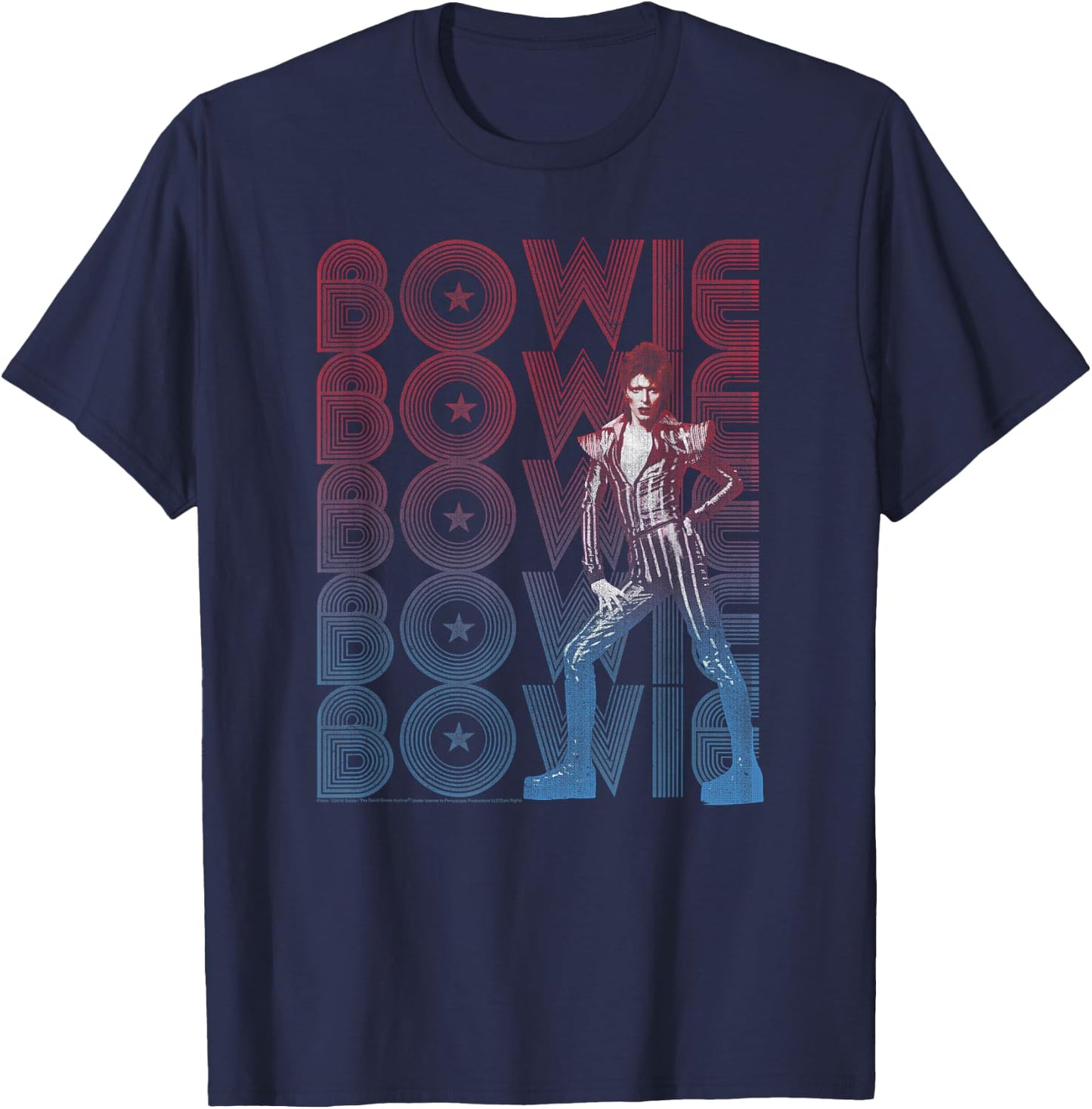 David Bowie - Rise and Fall T-Shirt - T-Shirt | Navy