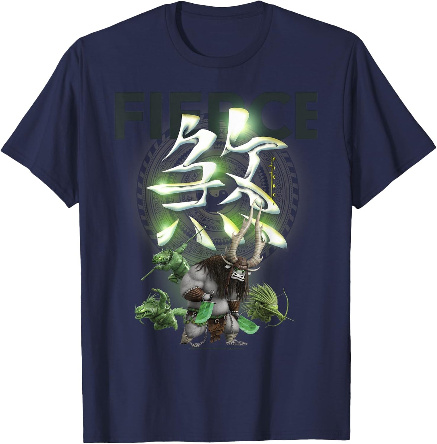 Kung Fu Panda 3 Kai Fierce Action Portrait Logo T-Shirt - T-Shirt | Navy