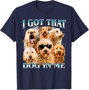 I Got that Dog in Me Goldendoodle 90s Style Golden Doodle T-Shirt - T-Shirt | Navy