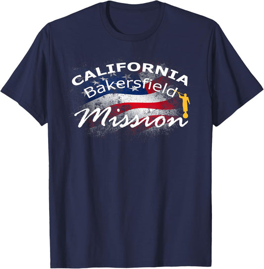 California Bakersfield Mormon LDS Mission Missionary Gift T-Shirt - T-Shirt | Navy
