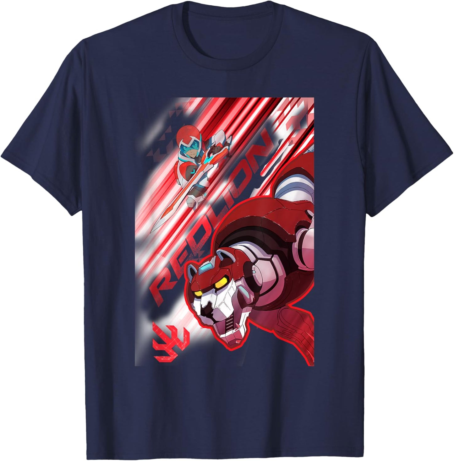 Voltron Legendary Defender Red Lion Keith T-Shirt - T-Shirt | Navy