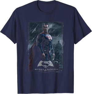 Batman v Superman Super Poster T Shirt T-Shirt - T-Shirt | Navy