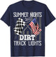 Summer Nights Dirt Track Lights Racing Motocross Gift Men T-Shirt - T-Shirt | Navy