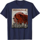 Rare HedGZilla Movie Poster Style Graphic Hedgehog Art T-Shirt - T-Shirt | Navy