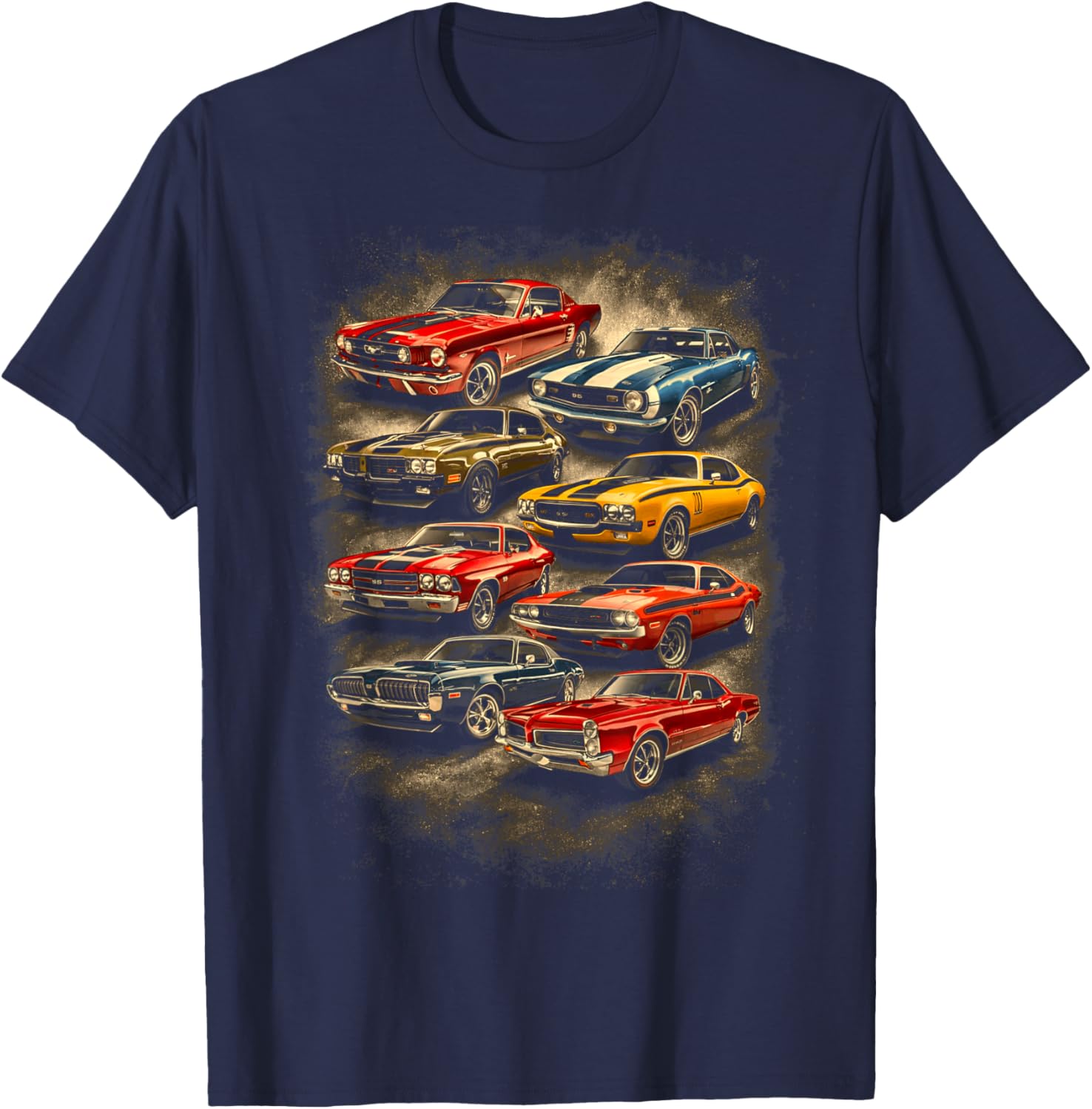 American Muscle Legends Vintage Car Enthusiast Garage Life T-Shirt - T-Shirt | Navy
