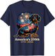 Funny Dachshund 4th of July T-Shirt - T-Shirt | Navy