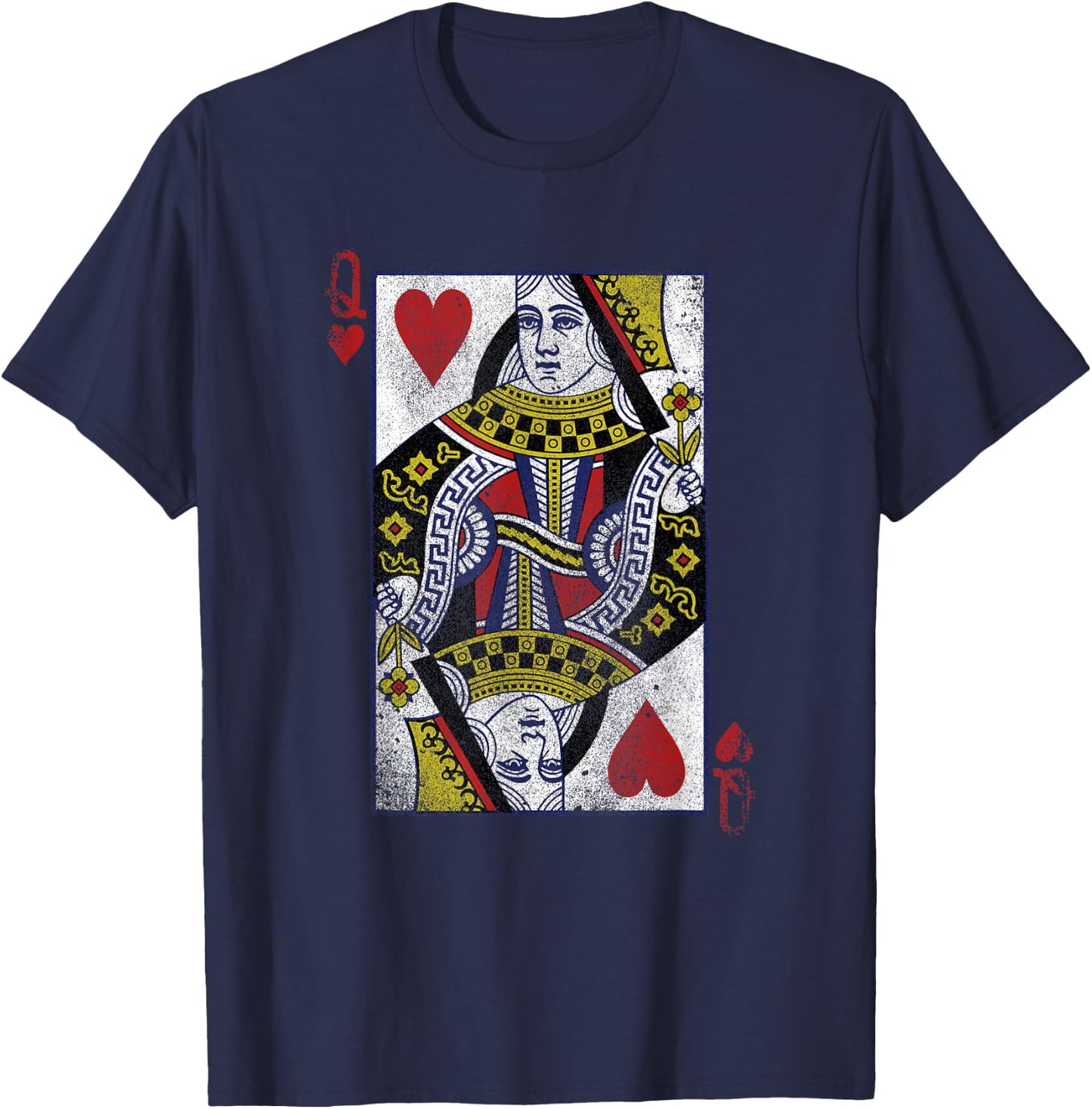 The Original Queen of Hearts (Vintage Design) T-Shirt - T-Shirt | Navy