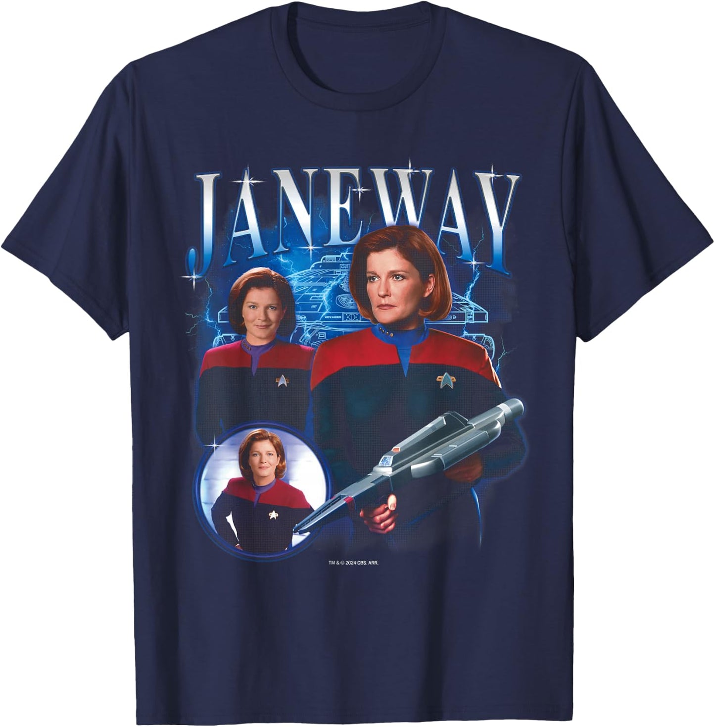 Star Trek: Voyager Janeway Heartthrob T-Shirt - T-Shirt | Navy