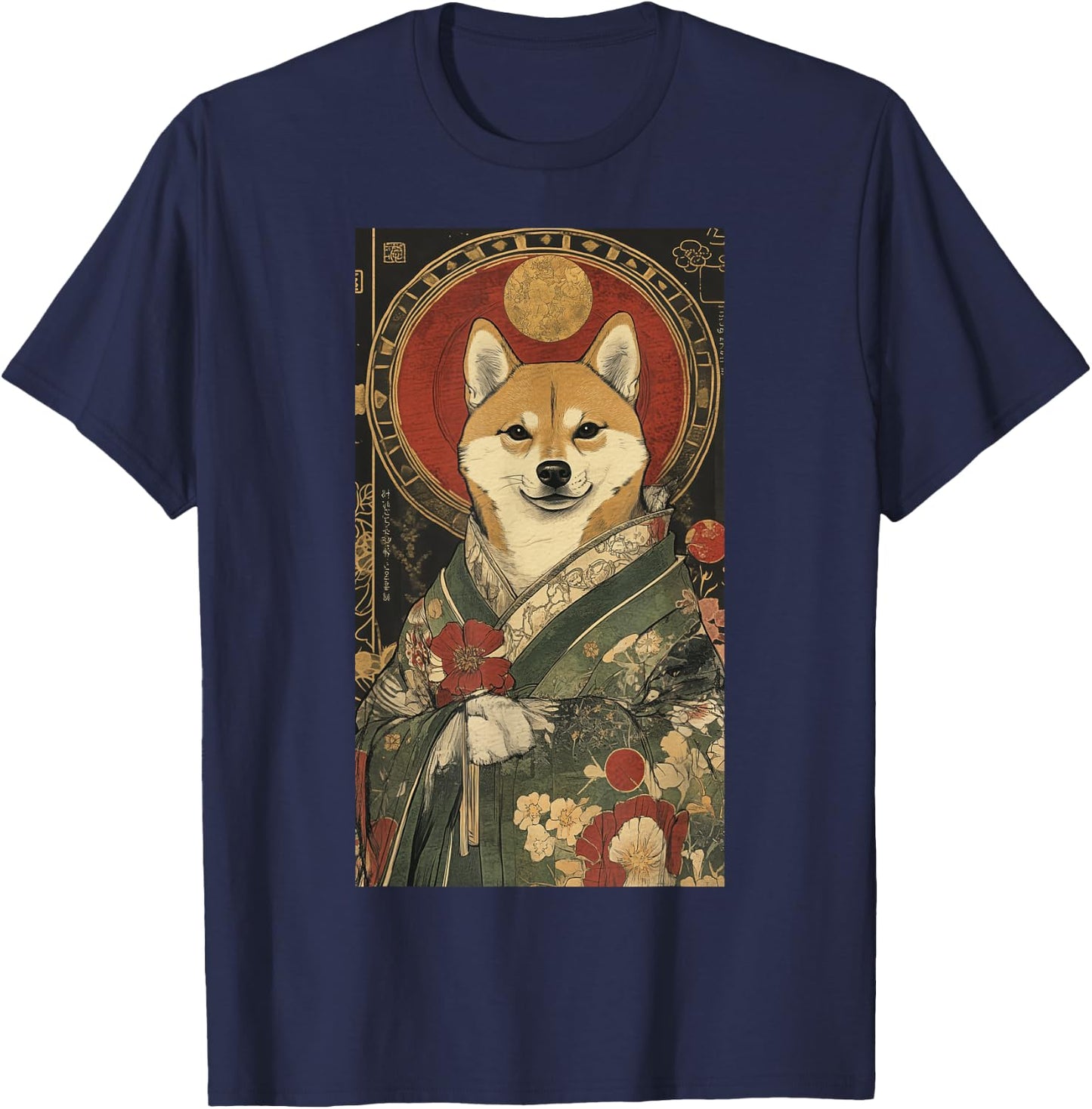 Shiba Inu Tarot Card Shiba Inu Japanese art T-Shirt - T-Shirt | Navy
