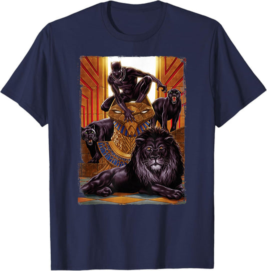 Marvel Black Panther King in The Lion's Den Graphic T-Shirt - T-Shirt | Navy