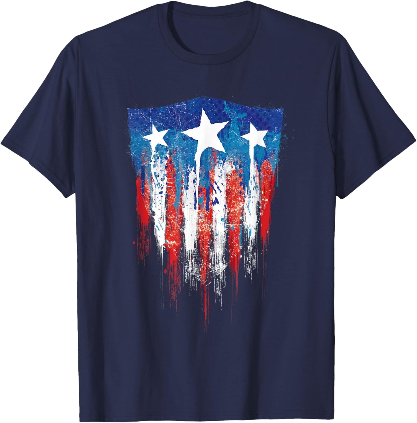 Marvel Captain America Flag T-Shirt - T-Shirt | Navy