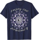 Moon Phases Inspirational Quote Enjoy The Journey Inspiring T-Shirt - T-Shirt | Navy