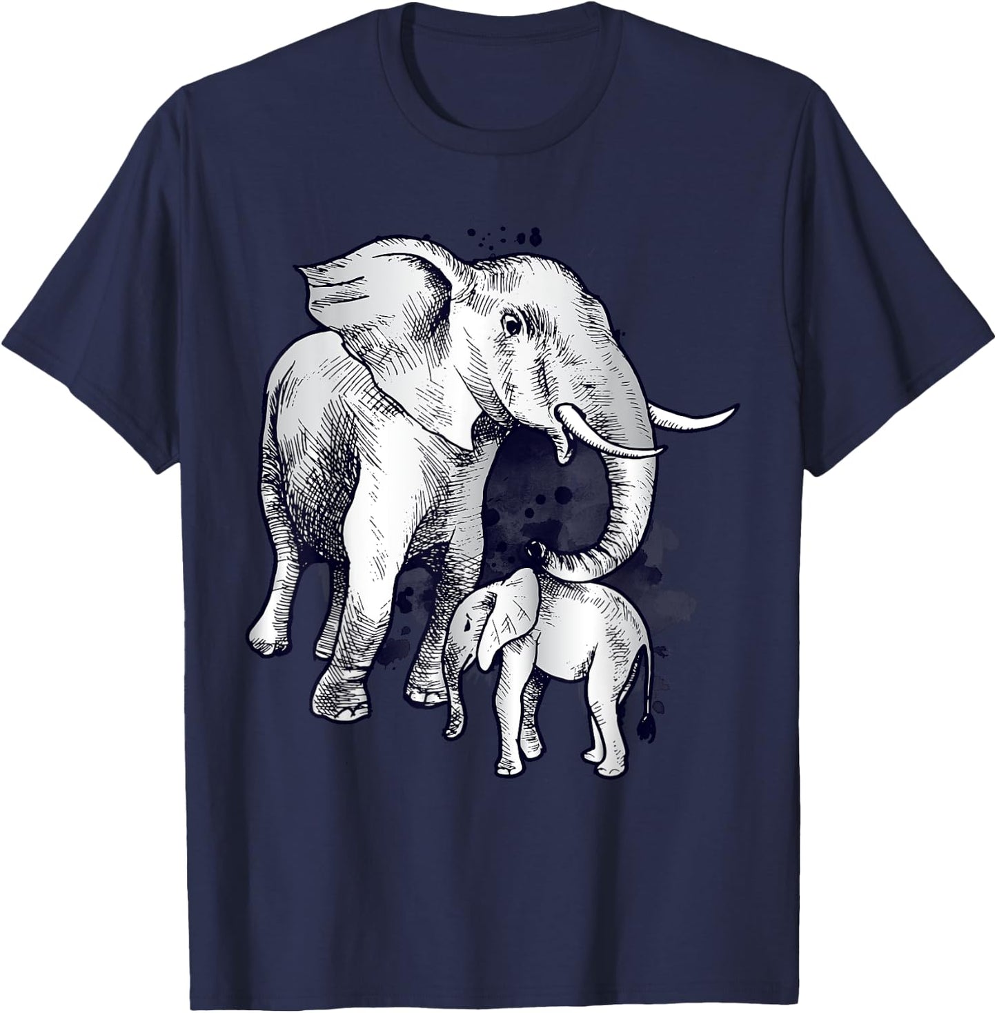 Beautiful Elephant Animal Wildllife Lover T-Shirt - T-Shirt | Navy