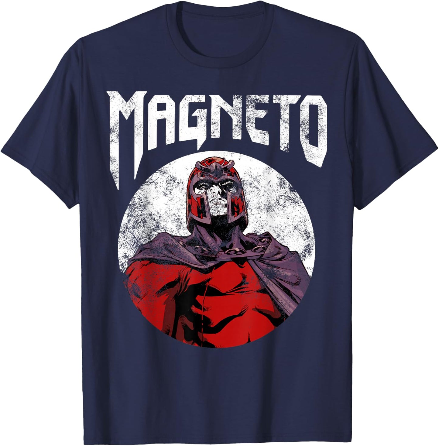Marvel X-Men Magneto Classic Retro Rock Band Graphic T-Shirt - T-Shirt | Navy