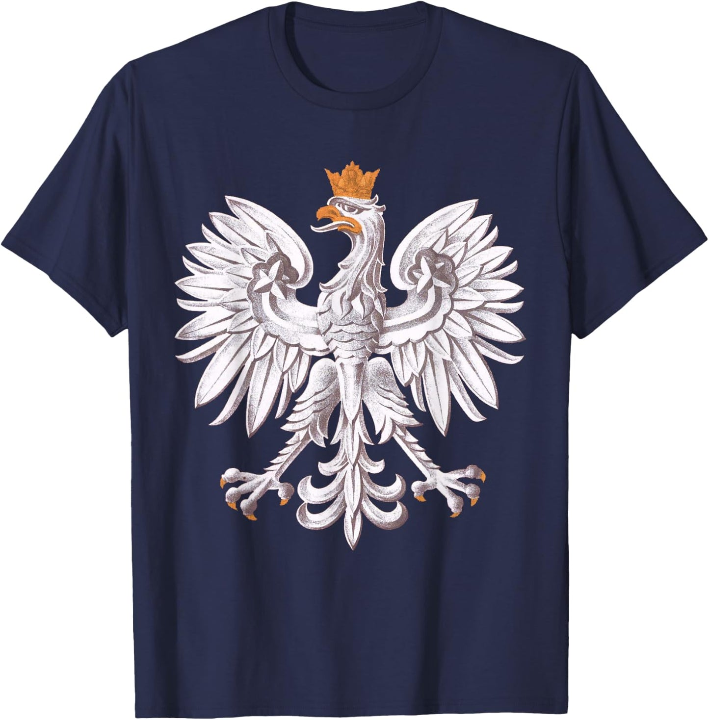 Vintage Polish White Eagle Poland Polska T-Shirt - T-Shirt | Navy
