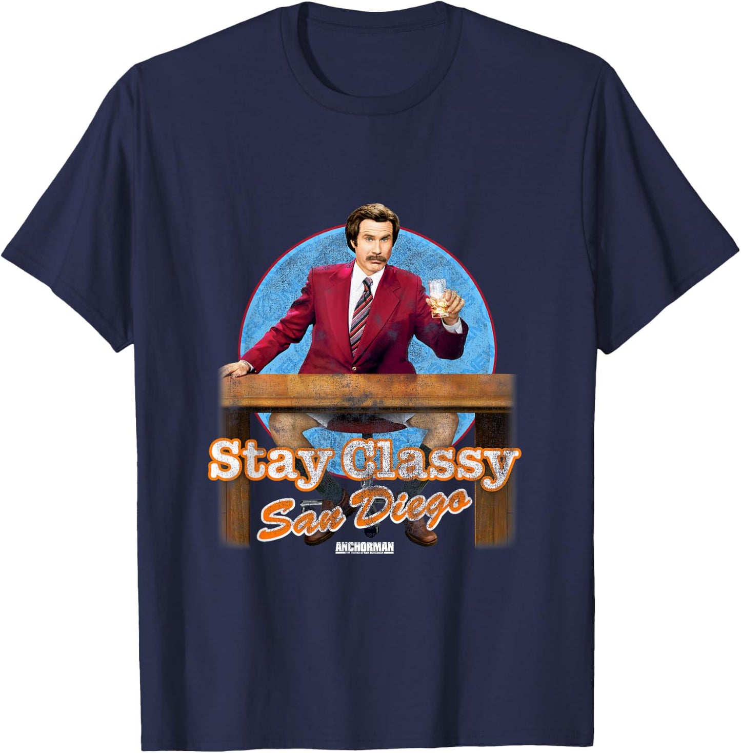 Anchorman Stay Classy San Diego T-Shirt - T-Shirt | Navy
