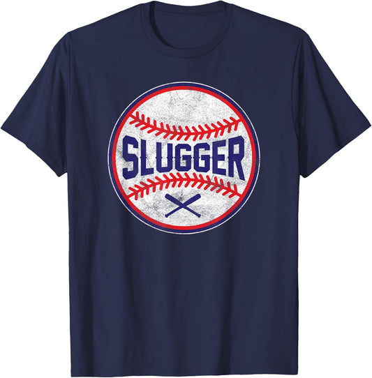 Slugger Baseball Positions Team Designer Shirts T-Shirt - T-Shirt | Navy