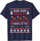 Run Run Rudolph Santa's Reindeer Christmas Ugly Sweater T-Shirt - T-Shirt | Navy