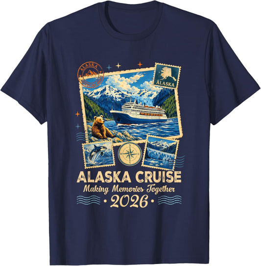 Alaska Vacation 2026 Cruise Family Matching Group Trip T-Shirt - T-Shirt | Navy
