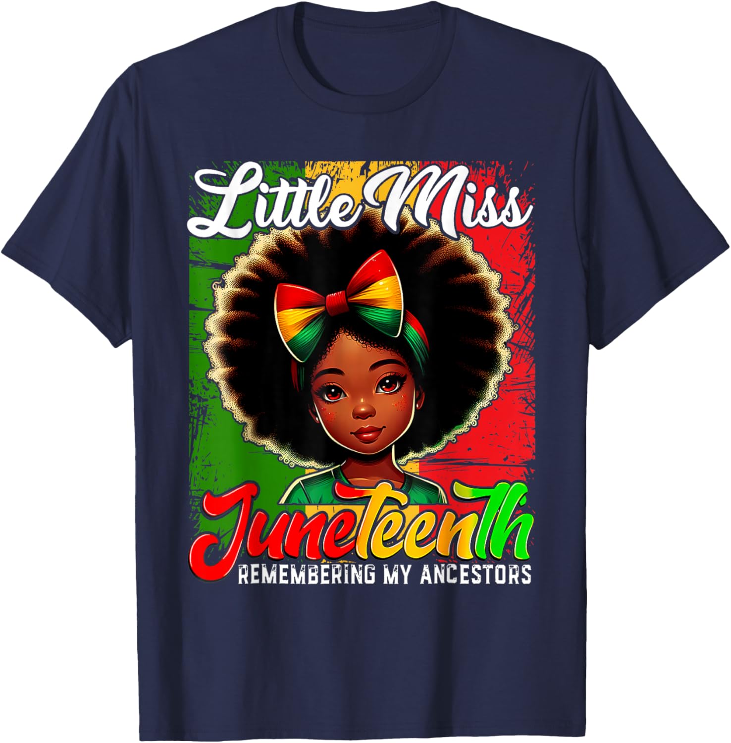 Women Black Girls Juneteenth T-Shirt - T-Shirt | Navy