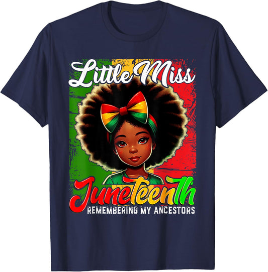 Women Black Girls Juneteenth T-Shirt - T-Shirt | Navy