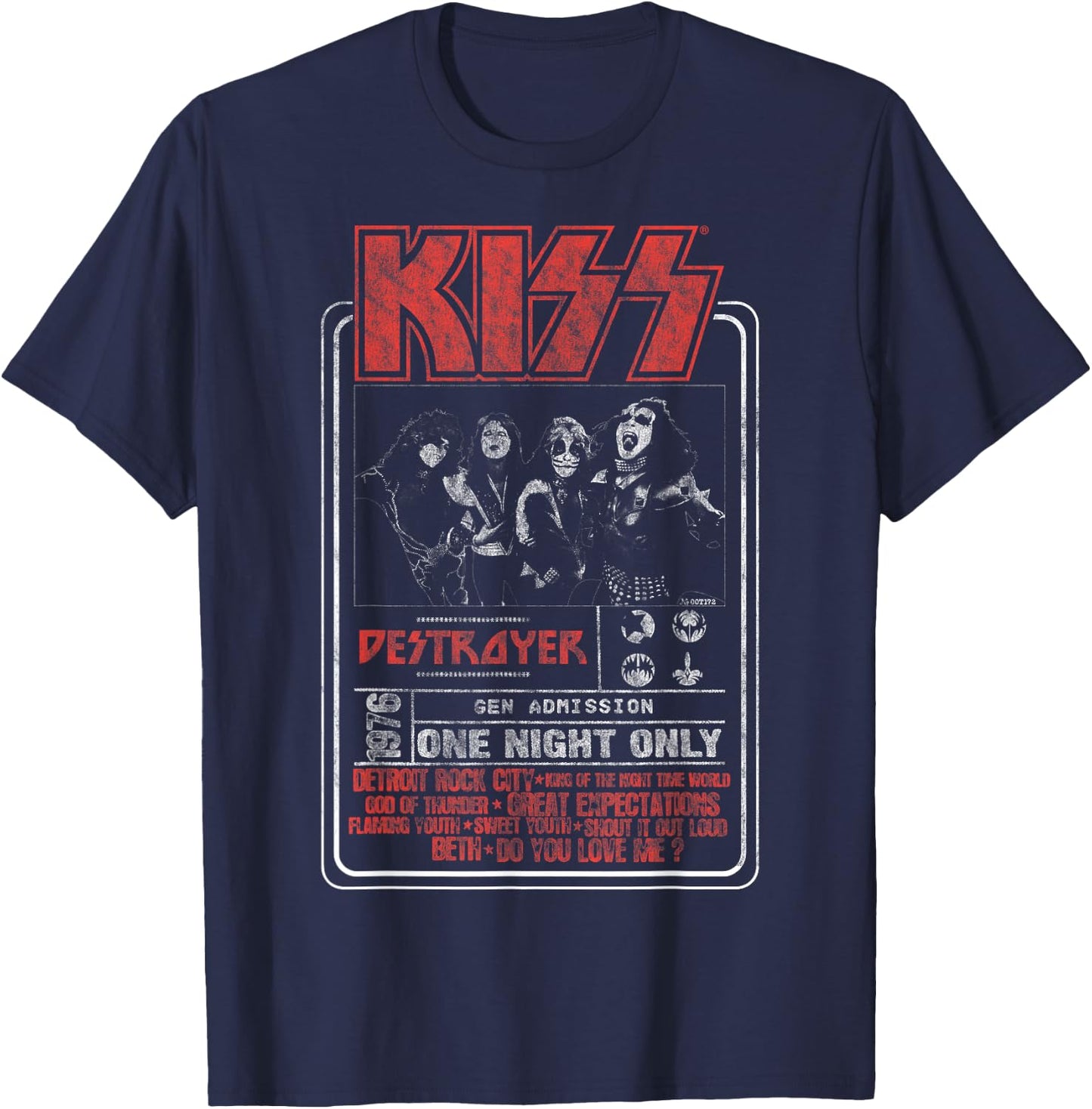 KISS - One Night Only T-Shirt - T-Shirt | Navy