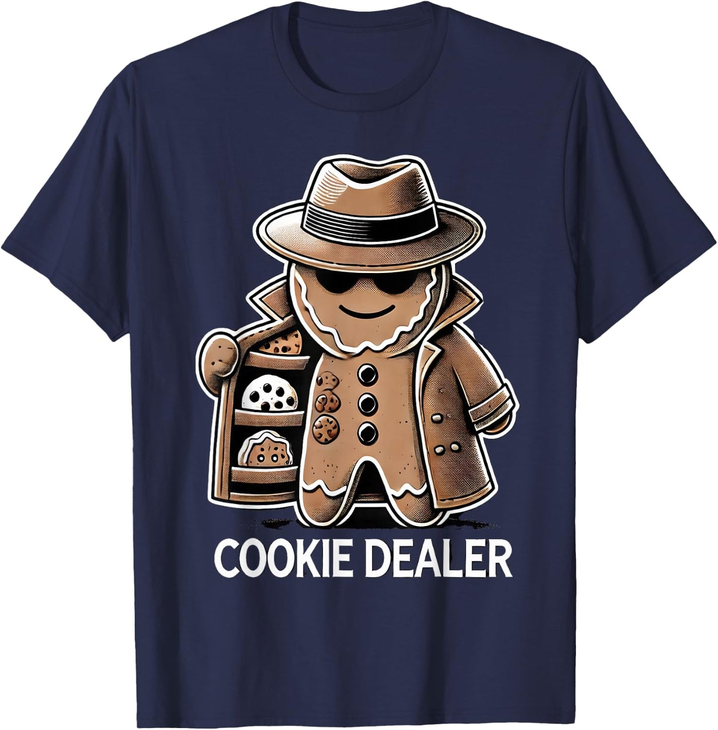 Gingerbread Cookie Dealer Funny Christmas Baking Design T-Shirt - T-Shirt | Navy