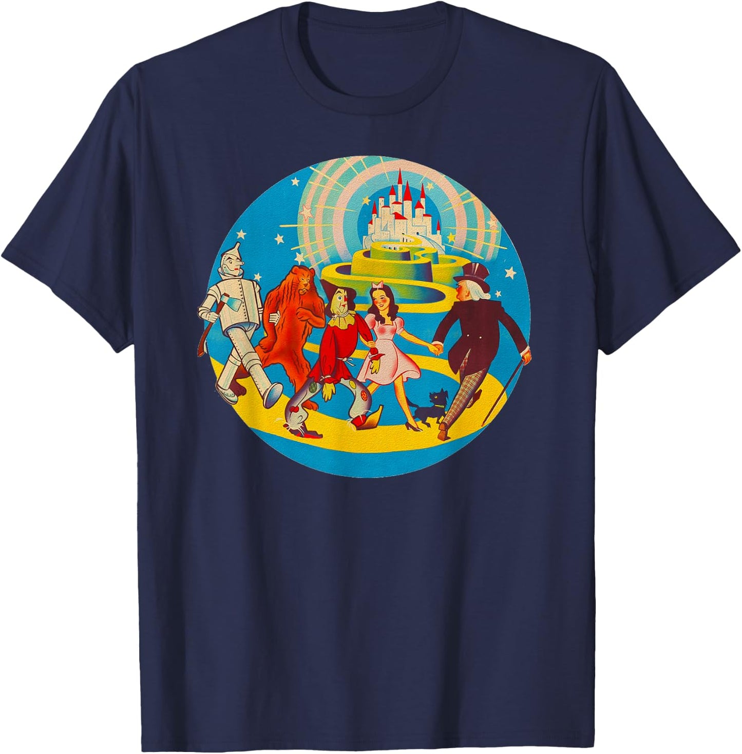 The Wizard of OZ Art Tin Man Lion Scarecrow Dorothy T-Shirt - T-Shirt | Navy