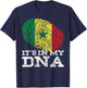 It's In My DNA Senegalese Gifts Afro-American Senegal Flag T-Shirt - T-Shirt | Navy