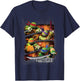 TMNT 4 Turtle Slice With Weapon T-Shirt - T-Shirt | Navy