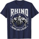 Rhino Grind Like a Beast Pushup Gym Motivation Workout T-Shirt - T-Shirt | Navy