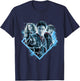 Kids Harry Potter Harry Ron and Hermione Lightning Portrait T-Shirt - T-Shirt | Navy