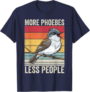 Eastern Phoebe Birdwatching, Funny Eastern Phoebe T-Shirt - T-Shirt | Navy