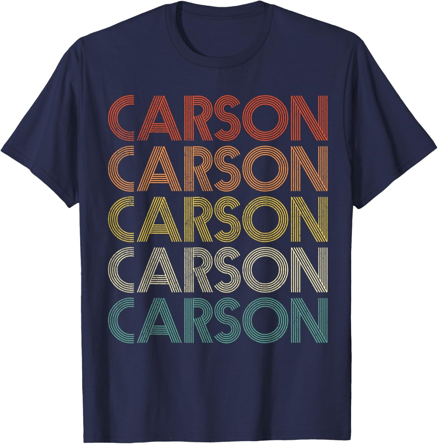 Carson Vintage Retro T-Shirt - T-Shirt | Navy