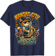 Kansas City Jazz Saxophone Cat Playing BBQ Ribs T-Shirt - T-Shirt | Navy