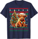 Scottish Highland Cow Christmas Funny Cow Lover Xmas T-Shirt - T-Shirt | Navy