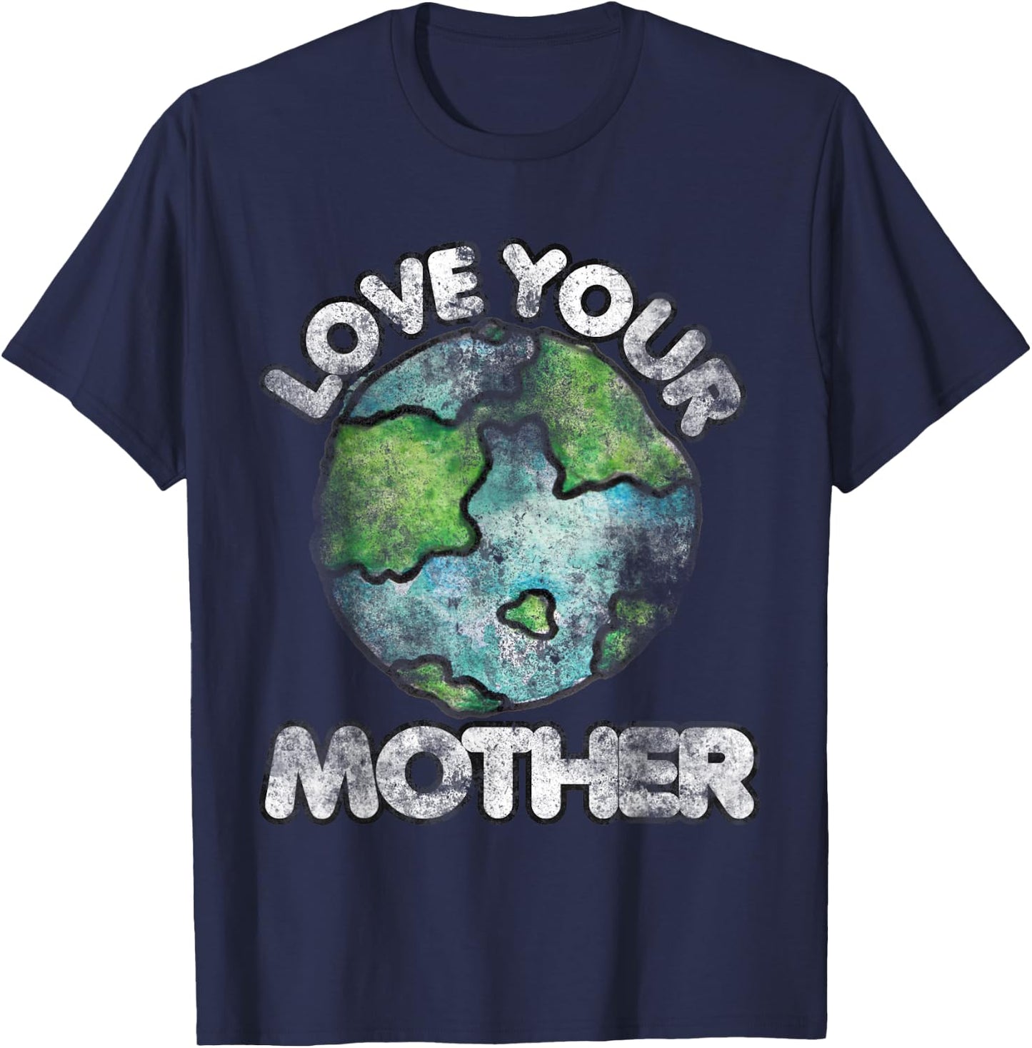 Love your mother shirt vintage earth day T-Shirt - T-Shirt | Navy