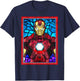Marvel Iron Man Stained Glass Portrait T-Shirt - T-Shirt | Navy