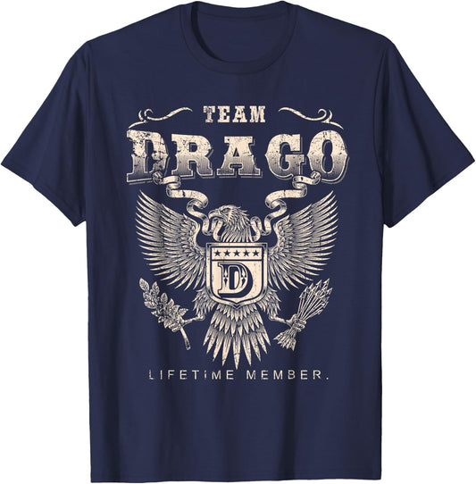 Team Drago Family Name Lifetime Member T-Shirt - T-Shirt | Navy