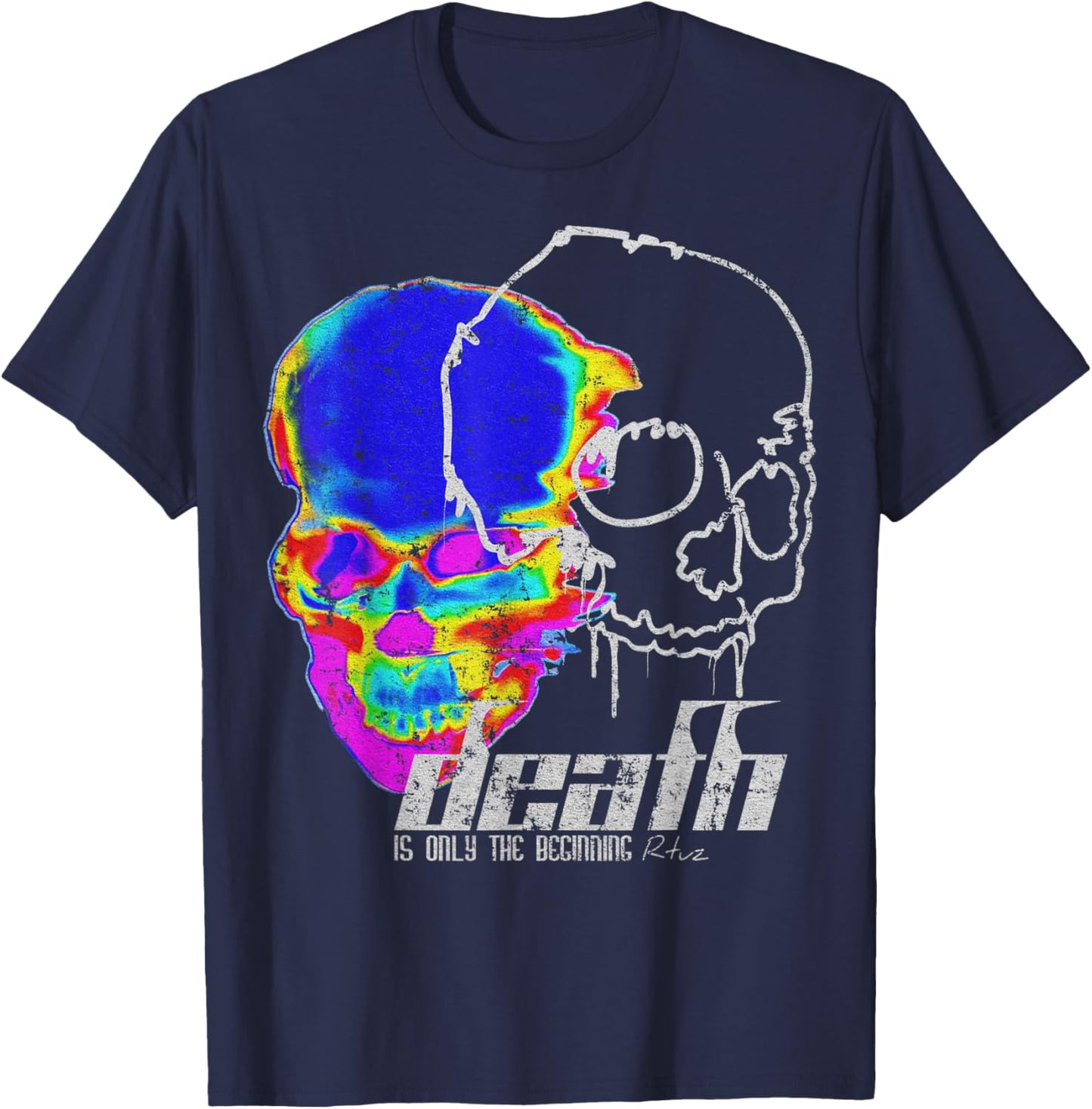 Aesthetic Clothes Retro Vintage Streetwear Fashion Women Men T-Shirt - T-Shirt | Navy