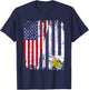 Uruguayan Roots | Half American Flag | Uruguay T-Shirt - T-Shirt | Navy