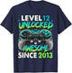 Level 12 Unlocked Awesome Since 2013 12th Birthday Gaming T-Shirt - T-Shirt | Navy
